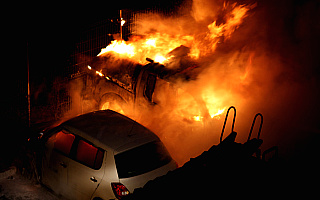 W Olsztynie spaliły się dwa samochody